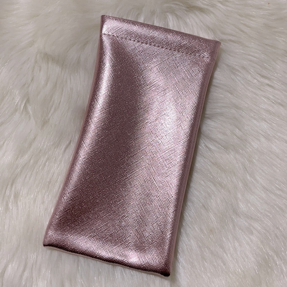 Sunglasses Metallic Leather Pouch